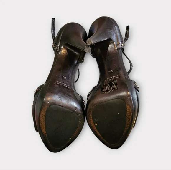 Miu Miu Black Studded Heels - Picture 9 of 11